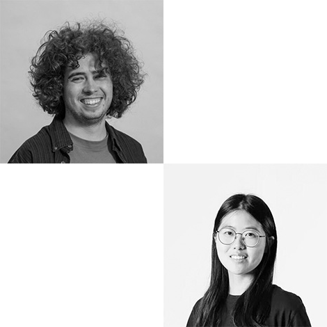 A black and white headshot photo of Aslan and Clinton, Simply Rhino Grasshopper trainers.